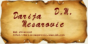 Darija Mesarović vizit kartica